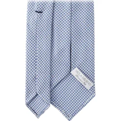 Viola Milano - Micro Cross Woven Silk Jacquard Tie - Light Blue/White - Handmade in Italy - Luxury Exclusive Collection - Avvenice^ Ties & Bow Ties