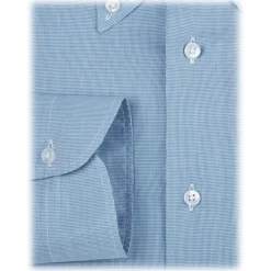 Viola Milano - Micro Pattern Voila Tela Button-Down Shirt - Light Blue - Handmade in Italy - Luxury Exclusive Collection - Avvenice^ Shirts