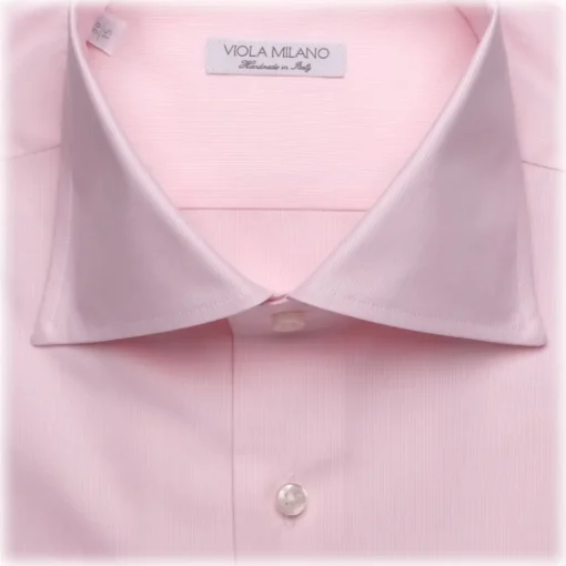 Viola Milano - Micro Stripe Shirt - Pink and White - Handmade in Italy - Luxury Exclusive Collection - Avvenice^ Shirts