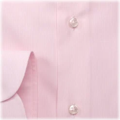 Viola Milano - Micro Stripe Shirt - Pink and White - Handmade in Italy - Luxury Exclusive Collection - Avvenice^ Shirts