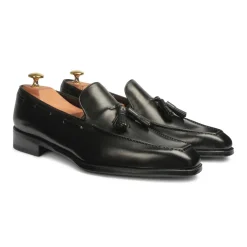 Viola Milano - Milanese Calf Leather Loafer - Black - Handmade in Italy - Luxury Exclusive Collection - Avvenice^ Shoes