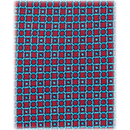 Viola Milano - Milanese Maillon Selftipped Silk Tie - Red/Sea - Handmade in Italy - Luxury Exclusive Collection - Avvenice