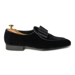Viola Milano - Milanese Velvet Tuxedo Loafers - Black - Handmade in Italy - Luxury Exclusive Collection - Avvenice