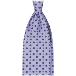 Viola Milano - Mix Floral Selftipped Italian Silk Tie - Purple Mix - Handmade in Italy - Luxury Exclusive Collection - Avvenice