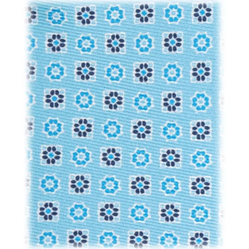 Viola Milano - Mix Floral Selftipped Silk Tie - Light Blue - Handmade in Italy - Luxury Exclusive Collection - Avvenice^ Ties & Bow Ties