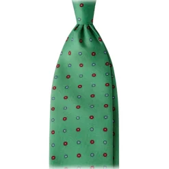 Viola Milano - Mixed Floral 3-Fold Selftipped Silk Tie - Apple - Handmade in Italy - Luxury Exclusive Collection - Avvenice^ Ties & Bow Ties
