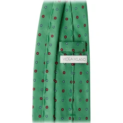 Viola Milano - Mixed Floral 3-Fold Selftipped Silk Tie - Apple - Handmade in Italy - Luxury Exclusive Collection - Avvenice^ Ties & Bow Ties