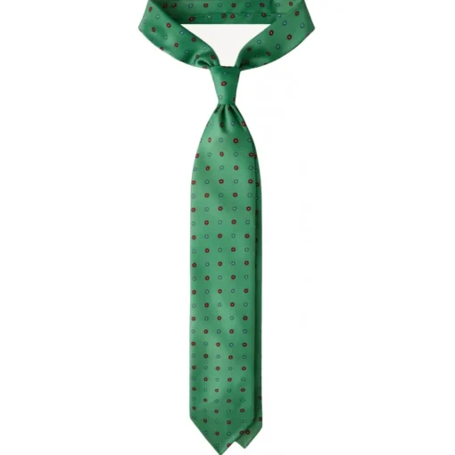 Viola Milano - Mixed Floral 3-Fold Selftipped Silk Tie - Apple - Handmade in Italy - Luxury Exclusive Collection - Avvenice^ Ties & Bow Ties