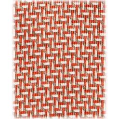 Viola Milano - Mosaic Pattern Selftipped Silk Tie - Orange - Handmade in Italy - Luxury Exclusive Collection - Avvenice^ Ties & Bow Ties