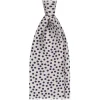 Viola Milano - Multi Dot 3-Fold Handprinted Untipped Silk Tie - White/Navy - Handmade in Italy - Luxury Exclusive Collection - Avvenice^ Ties & Bow Ties