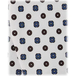 Viola Milano - Multi Pattern Silk Bow Tie - White - Handmade in Italy - Luxury Exclusive Collection - Avvenice