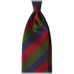 Viola Milano - Multi Stripe Handrolled Woven Silk Jacquard Tie - Verde Mix - Handmade in Italy - Luxury Exclusive Collection - Avvenice^ Ties & Bow Ties