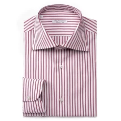 Viola Milano - Multi Stripe Shirt - Red - Handmade in Italy - Luxury Exclusive Collection - Avvenice^ Shirts
