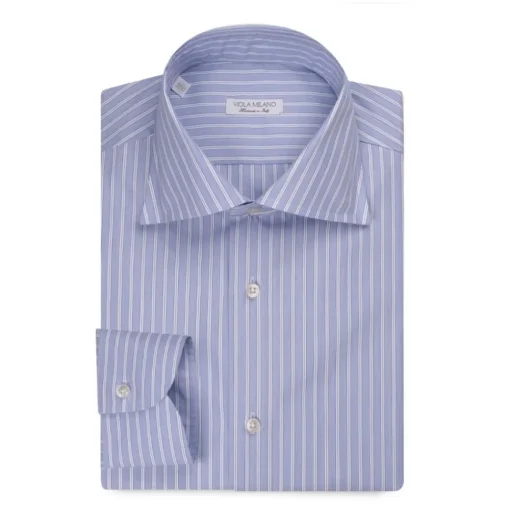 Viola Milano - Multi Stripe Shirt - Light Blue Mix - Handmade in Italy - Luxury Exclusive Collection - Avvenice^ Shirts