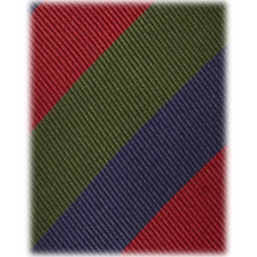 Viola Milano - Multi Stripe Handrolled Woven Silk Jacquard Tie - Verde Mix - Handmade in Italy - Luxury Exclusive Collection - Avvenice^ Ties & Bow Ties