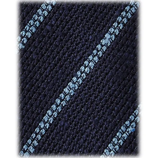 Viola Milano - Multi Stripe Woven Grenadine/Shantung Tie - Navy/Sea - Handmade in Italy - Luxury Exclusive Collection - Avvenice^ Ties & Bow Ties