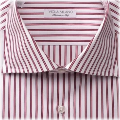 Viola Milano - Multi Stripe Shirt - Red - Handmade in Italy - Luxury Exclusive Collection - Avvenice^ Shirts