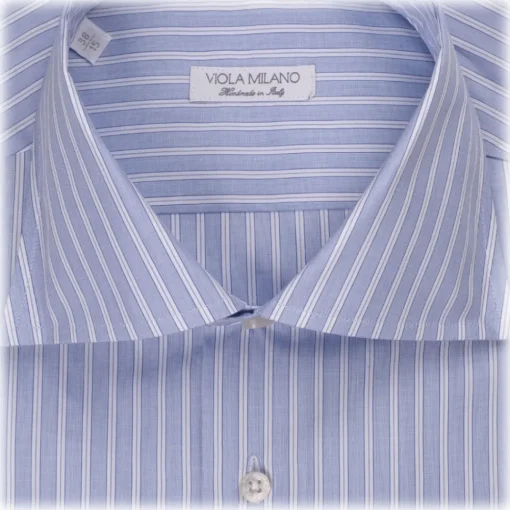 Viola Milano - Multi Stripe Shirt - Light Blue Mix - Handmade in Italy - Luxury Exclusive Collection - Avvenice^ Shirts