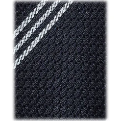 Viola Milano - Multi Stripe 3-Fold Grenadine Tie - Navy/Sea- Handmade in Italy - Luxury Exclusive Collection - Avvenice^ Ties & Bow Ties