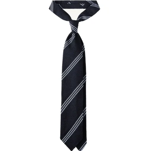 Viola Milano - Multi Stripe 3-Fold Grenadine Tie - Navy/Sea- Handmade in Italy - Luxury Exclusive Collection - Avvenice^ Ties & Bow Ties