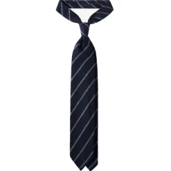 Viola Milano - Multi Stripe Woven Grenadine/Shantung Tie - Navy/Sea - Handmade in Italy - Luxury Exclusive Collection - Avvenice^ Ties & Bow Ties