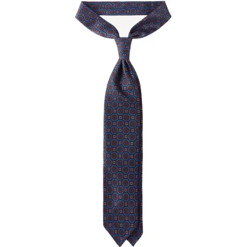 Viola Milano - Mystic Floral Selftipped Italian Silk Tie - Navy Mix - Handmade in Italy - Luxury Exclusive Collection - Avvenice^ Ties & Bow Ties