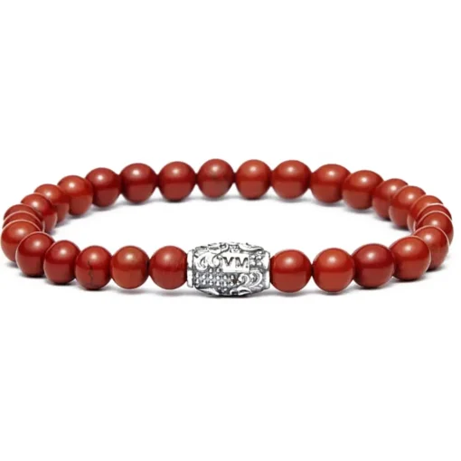 Viola Milano - Natural 6 mm Gemstone Bracelet - Blood - Handmade in Italy - Luxury Exclusive Collection - Avvenice^ Bracelets