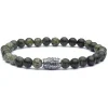 Viola Milano - Natural 6 mm Gemstone Bracelet - Forest - Handmade in Italy - Luxury Exclusive Collection - Avvenice