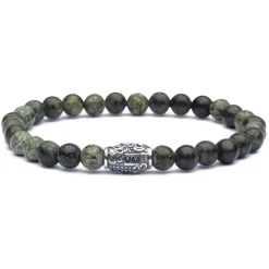 Viola Milano - Natural 6 mm Gemstone Bracelet - Forest - Handmade in Italy - Luxury Exclusive Collection - Avvenice