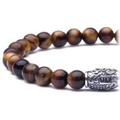 Viola Milano - Natural 6 mm Gemstone Bracelet - Tiger Eye - Handmade in Italy - Luxury Exclusive Collection - Avvenice^ Bracelets