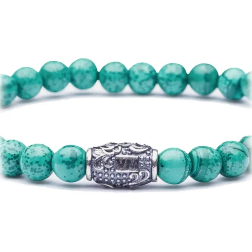 Viola Milano - Natural 6 mm Gemstone Bracelet - Spring Forest - Handmade in Italy - Luxury Exclusive Collection - Avvenice^ Bracelets