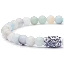Viola Milano - Natural 6 mm Gemstone Bracelet - Amazonite - Handmade in Italy - Luxury Exclusive Collection - Avvenice^ Bracelets