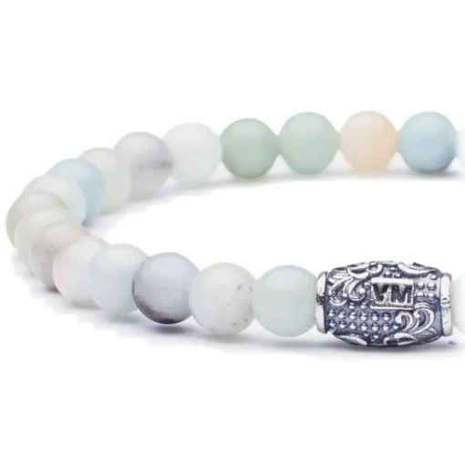 Viola Milano - Natural 6 mm Gemstone Bracelet - Amazonite - Handmade in Italy - Luxury Exclusive Collection - Avvenice^ Bracelets