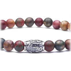 Viola Milano - Natural 6 mm Gemstone Bracelet - Autumn Jasper - Handmade in Italy - Luxury Exclusive Collection - Avvenice^ Bracelets