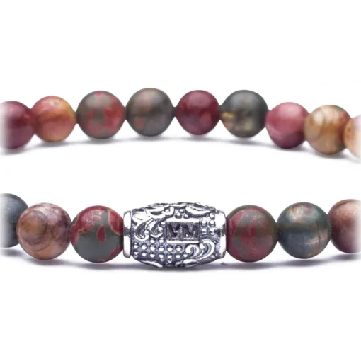 Viola Milano - Natural 6 mm Gemstone Bracelet - Autumn Jasper - Handmade in Italy - Luxury Exclusive Collection - Avvenice^ Bracelets