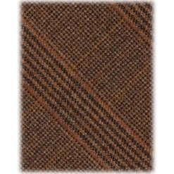 Viola Milano - Over Check Amp Vintage 100% Lana Tie - Brown Mix - Handmade in Italy - Luxury Exclusive Collection - Avvenice^ Ties & Bow Ties