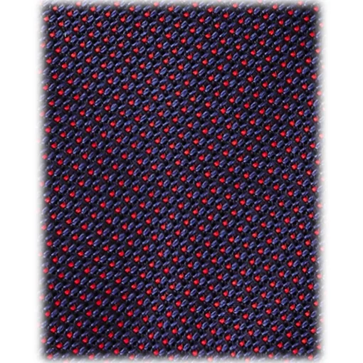 Viola Milano - Pin Dot 3-Fold Grenadine Tie - Navy/Wine - Handmade in Italy - Luxury Exclusive Collection - Avvenice