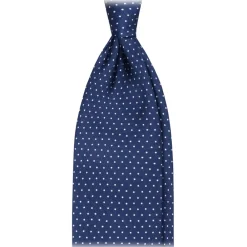 Viola Milano - Pin Dot Selftipped Silk Tie - Blue/White - Handmade in Italy - Luxury Exclusive Collection - Avvenice^ Ties & Bow Ties