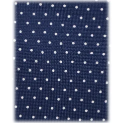 Viola Milano - Pin Dot Selftipped Silk Tie - Blue/White - Handmade in Italy - Luxury Exclusive Collection - Avvenice^ Ties & Bow Ties