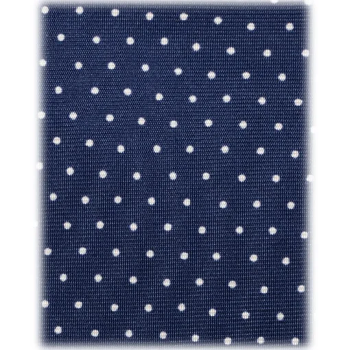 Viola Milano - Pin Dot Selftipped Silk Tie - Blue/White - Handmade in Italy - Luxury Exclusive Collection - Avvenice^ Ties & Bow Ties
