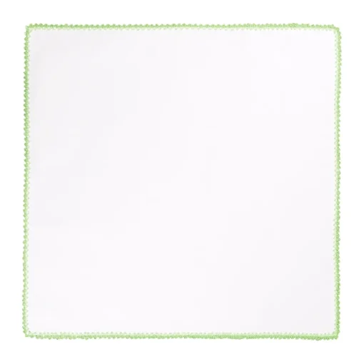 Viola Milano - Pocket Square with Handmade Crochet Edges - Lime - Handmade in Italy - Luxury Exclusive Collection - Avvenice^ Ties & Bow Ties