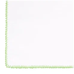 Viola Milano - Pocket Square with Handmade Crochet Edges - Lime - Handmade in Italy - Luxury Exclusive Collection - Avvenice^ Ties & Bow Ties