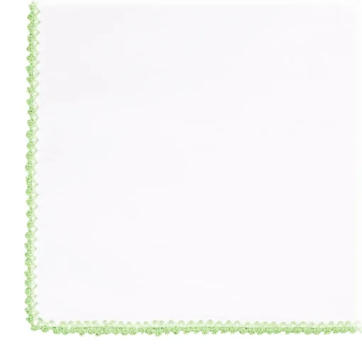 Viola Milano - Pocket Square with Handmade Crochet Edges - Lime - Handmade in Italy - Luxury Exclusive Collection - Avvenice^ Ties & Bow Ties