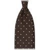 Viola Milano - Polka Dot Handrolled Woven Grenadine/Shantung Tie - Brown/White - Handmade in Italy - Luxury Exclusive Collection - Avvenice^ Ties & Bow Ties