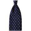 Viola Milano - Polka Dot Handrolled Woven Silk Jacquard Tie - Navy/White - Handmade in Italy - Luxury Exclusive Collection - Avvenice^ Ties & Bow Ties