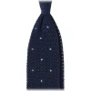 Viola Milano - Polka Dot Knitted Silk Tie - Navy/Sea - Handmade in Italy - Luxury Exclusive Collection - Avvenice