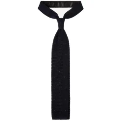 Viola Milano - Polka Dot Knitted Silk Tie - Navy/Sea - Handmade in Italy - Luxury Exclusive Collection - Avvenice