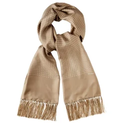 Viola Milano - Polka Dot Madder Silk Scarf - Beige - Handmade in Italy - Luxury Exclusive Collection - Avvenice^ Scarves