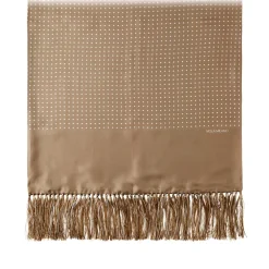 Viola Milano - Polka Dot Madder Silk Scarf - Beige - Handmade in Italy - Luxury Exclusive Collection - Avvenice^ Scarves