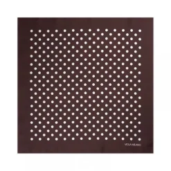 Viola Milano - Polka Dot Silk Pocket Square - Brown and White - Handmade in Italy - Luxury Exclusive Collection - Avvenice^ Ties & Bow Ties